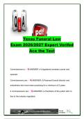 Texas Funeral Law Exam 2026&sol;2027 &vert; 100&plus; Questions & Answers &vert; TFSC Licensing&comma; Embalming&comma; Cremation&comma; GPL&comma; Funeral Establishments & Cemetery Law