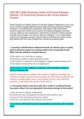 WGU D694 Elementary Health and Physical Education Methods OA Practice Test Bank & Study Questions &vert; Verified Answers &lpar;2026&sol;2027&rpar;