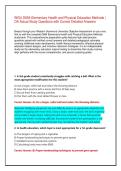 WGU D694 Elementary Health and Physical Education Methods OA Practice Test Bank & Study Questions &vert; Verified Answers &lpar;2026&sol;2027&rpar;