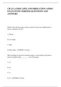 CR-21 LANDSCAPES AND IRRIGATION AZROC &NewLine;EXAM WITH VERIFIED QUESTIONS AND &NewLine;ANSWERS 