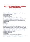 MKTG 2150 Final Review Exam Questions With Correct Answers