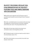 RELATIVITY PROCESSING SPECIALIST 2026&NewLine;EXAM PREPARATION PACK KEY RELATIVITY&NewLine;PLATFORM TOOLS AND SAMPLE QUESTIONS&NewLine;WITH EXPLANATIONS