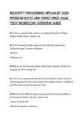 RELATIVITY PROCESSING SPECIALIST 2026&NewLine;REVISION NOTES AND STRUCTURED LEGAL&NewLine;TECH WORKFLOW OVERVIEW GUIDE&NewLine;