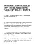 RELATIVITY PROCESSING SPECIALIST 2026&NewLine;STUDY GUIDE COMPLETE EDISCOVERY&NewLine;WORKFLOWS AND PRACTICE QUESTIONS&NewLine;