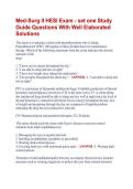 Med-Surg II HESI Exam - set one Study &NewLine;Guide Questions With Well Elaborated &NewLine;Solutions