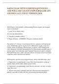 SAEM EXAM WITH VERIFIED QUESTIONS &NewLine;AND WELL-DETAILED ANSWSERS&vert;&vert;ALREADY &NewLine;GRADED A&plus;&vert;&vert; LATEST VERSION 2026