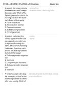 Fundamentals Exam 1 ATI Questions &vert; Nursing Practice Questions & Answers