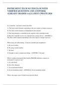 INSTRUMENT TECH NCCER EXAM WITH &NewLine;VERIFIED QUESTIONS AND ANSWERS&vert;&vert; &NewLine;ALREADY GRADED A&plus;&vert;&vert; LATEST UPDATE 2026