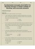 Fundamentals of Nursing II Exam 1 &vert; Mosby&rsquo;s Workbook 7th Ed Answer Key
