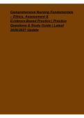 Comprehensive Nursing Fundamentals 2026&sol;2027 &ndash; Ethics&comma; Assessment & Evidence-Based Practice Practice Guide