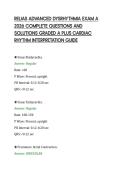 RELIAS ADVANCED DYSRHYTHMIA EXAM A&NewLine;2026 COMPLETE QUESTIONS AND&NewLine;SOLUTIONS GRADED A PLUS CARDIAC&NewLine;RHYTHM INTERPRETATION GUIDE&NewLine;