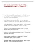 FINACIAL ACCOUNTING EXAM WITH &NewLine;VERIFIED QUESTIONS AND ANSWERS