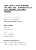 RELIAS ADVANCED DYSRHYTHMIA EXAM A&NewLine;2026 SOLVED QUESTIONS ANSWERS GRADED&NewLine;A PLUS ARRHYTHMIA MANAGEMENT&NewLine;HANDBOOK