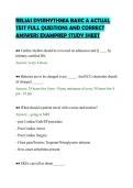 RELIAS DYSRHYTHMIA BASIC A ACTUAL&NewLine;TEST FULL QUESTIONS AND CORRECT&NewLine;ANSWERS EXAMPREP STUDY SHEET&NewLine;