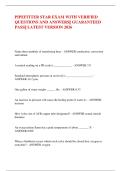 PIPEFITTER STAR EXAM WITH VERIFIED &NewLine;QUESTIONS AND ANSWERS&vert;&vert; GUARANTEED &NewLine;PASS&vert;&vert; LATEST VERSION 2026