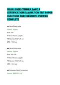 RELIAS DYSRHYTHMIA BASIC A&NewLine;CERTIFICATION EVALUATION TEST PAPER&NewLine;QUESTIONS AND SOLUTIONS VERIFIED&NewLine;COMPLETE