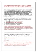 NUR 253 Mental Health Nursing Exams 1-4 Complete Practice Test Bank &vert; Verified Q&A with Detailed Rationales &lbrack;2026&sol;2027&rsqb;