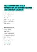 RELIAS DYSRHYTHMIA BASIC A&NewLine;EXAMINATION TEST VERIFIED QUESTIONS&NewLine;AND SOLUTIONS GRADED A&plus;