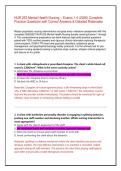 NUR 253 Mental Health Nursing Exams 1-4 Complete Practice Test Bank &vert; Verified Q&A with Detailed Rationales &lbrack;2026&sol;2027&rsqb;