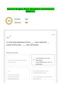 General Surgery Exam Questions and Answers Rated A&plus;