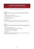 CPR Certification &ndash; Practice Exam with Answers & Rationales