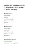 RELIAS DYSRHYTHMIA BASIC TEST 35&NewLine;COMPREHENSIVE QUESTIONS AND&NewLine;COMPLETE SOLUTIONS