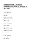 RELIAS DYSRHYTHMIA BASIC TEST 35&NewLine;EXAMPREP TESTED QUESTIONS AND DETAILED&NewLine;SOLUTIONS