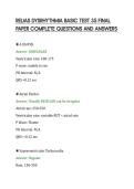 RELIAS DYSRHYTHMIA BASIC TEST 35 FINAL&NewLine;PAPER COMPLETE QUESTIONS AND ANSWERS&NewLine;