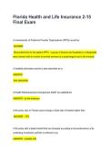 Florida 2-15 Health & Life Insurance Final Exam &vert; Practice Questions
