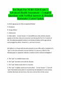 Test Bank For NURS 5220 Exam 1 &vert;&NewLine;Advanced Health Assessment &ndash; Complete&NewLine;Questions with Verified Answers & Detailed&NewLine;Rationales &vert; Latest Update