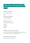 MGT 8803 BUSINESS STRATEGY ACTUAL&NewLine;TEST PAPER COMPLETE SOLUTION VIEW&NewLine;AHEAD&NewLine;