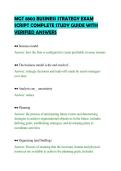 MGT 8803 BUSINESS STRATEGY EXAM&NewLine;SCRIPT COMPLETE STUDY GUIDE WITH&NewLine;VERIFIED ANSWERS&NewLine;