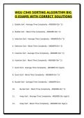 WGU C949 SORTING ALGORITHM BIG O EXAMS WITH CORRECT SOLUTIONS&sol;GRADED A&plus;&sol;GUARANTEED PASS &excl;&excl;&excl;&excl;