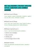 MGT 8803 BUSINESS STRATEGY UPDATED&NewLine;ACTUAL QUESTIONS AND CORRECT&NewLine;ANSWERS&NewLine;