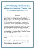 A4M Certification Study Guide 2026&ndash;2027 &vert; Anti&NewLine;Aging & Functional Medicine Comprehensive Practice &NewLine;Questions with Verified Answers & Rationales &vert; Latest &NewLine;A4M Certification Exam Syllabus & Review