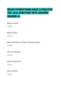 RELIAS DYSRHYTHMIA BASIC A PRACTICE&NewLine;TEST 2026 QUESTIONS WITH ANSWERS&NewLine;GRADED A&plus;