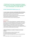 PN 2002 Mock Practice Quiz&colon; Communication Techniques&comma; Cognitive Processes&comma; and Conflict Resolution &vert; Questions and Answers with Rationale &vert; New Update 2026-2027