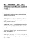 RELIAS DYSRHYTHMIA BASIC B ACTUAL&NewLine;PAPER 2026 QUESTIONS WITH SOLUTIONS&NewLine;GRADED A&plus;