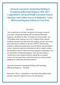 Advanced Assessment&colon; Interpreting Findings & &NewLine;Formulating Differential Diagnoses 2026&ndash;2027 &vert; &NewLine;Comprehensive Advanced Health Assessment Practice &NewLine;Questions with Verified Answers & Rationales &vert; Latest &NewLine;Differential Diagnosis Syllabus & Exam Prep