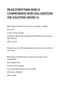 RELIAS DYSRHYTHMIA BASIC B&NewLine;COMPREHENSIVE PAPER 2026 QUESTIONS&NewLine;AND SOLUTIONS GRADED A&plus;&NewLine;