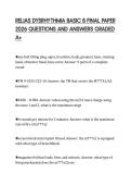 RELIAS DYSRHYTHMIA BASIC B FINAL PAPER&NewLine;2026 QUESTIONS AND ANSWERS GRADED&NewLine;A&plus;