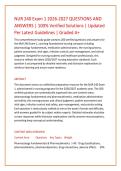 NUR 240 Exam 1 2026-2027&colon; Complete Practice Q&A Bank &vert; 100&percnt; Pass Guarantee &vert; Updated Guidelines
