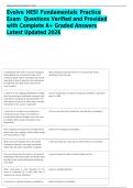 Evolve HESI Fundamentals Practice Exam Questions & Answers with Rationales &vert; HESI Fundamentals Exam &vert; Nursing Fundamentals &vert; Latest Updated 2026&sol;2027 &vert; Instant Download&NewLine;