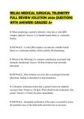 RELIAS MEDICAL SURGICAL TELEMETRY&NewLine;FULL REVIEW SOLUTION 2026 QUESTIONS&NewLine;WITH ANSWERS GRADED A&plus;
