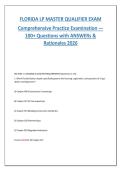 Florida LP Master Qualifier Exam 2026 &vert; 100&plus; Practice Questions with Answers & Detailed Rationales