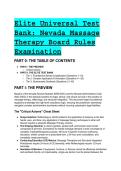 2026&sol;2027 Elite Universal Test Bank&colon; Nevada Massage Therapy Board Rules Examination &lpar;NRS 640C & NAC 640C&rpar; - Complete QA Guide