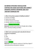 AK Energy Efficiency Installation Contractor Exam Questions and Correct Answers