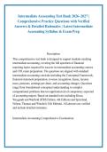 Intermediate Accounting Test Bank 2026&ndash;2027 &vert; &NewLine;Comprehensive Practice Questions with Verified &NewLine;Answers & Detailed Rationales &vert; Latest Intermediate &NewLine;Accounting Syllabus & Exam Prep