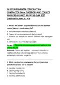 AK Environmental Construction Contractor Exam Questions and Correct Answers