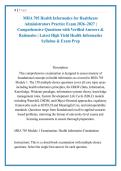 MHA 705 Health Informatics for Healthcare &NewLine;Administrators Practice Exam 2026&ndash;2027 &vert; &NewLine;Comprehensive Questions with Verified Answers & &NewLine;Rationales &vert; Latest High Yield Health Informatics &NewLine;Syllabus & Exam Prep 